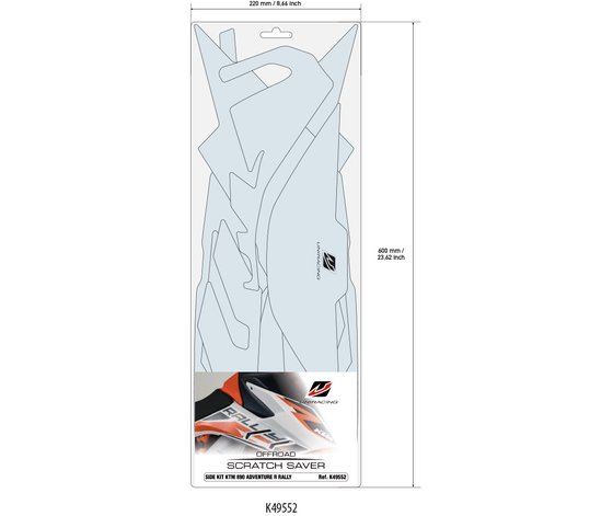 890 ADVENTURE R RALLY (2021 - 2022) ktm 890 adventure side scratch saver | UNIRACING