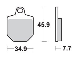 450 SMR (2007 - 2012) brakepads racing sintered | SBS