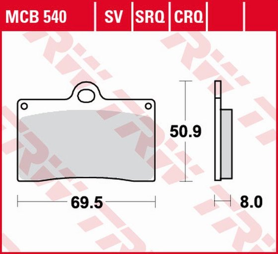 660 SMC (2003 - 2004) allround organic standard brake pad | TRW