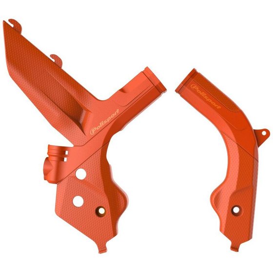 450 SX-F CAIROLI (2020 - 2020) orange frame guard for ktm sxf/exc | POLISPORT