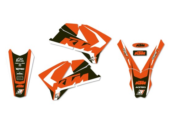 250 SX-F (2005 - 2006) complete sticker set and seat cover | BLACKBIRD