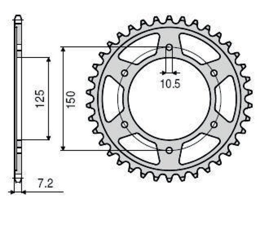 1190 ADVENTURE (2003 - 2016) rear sprocket | SUNSTAR SPROCKETS